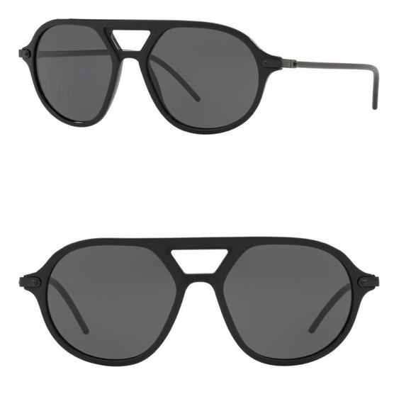 Dolce & Gabbana | NWT 54mm Navigator Sunglasses in Matte Black - Picture 1 of 9